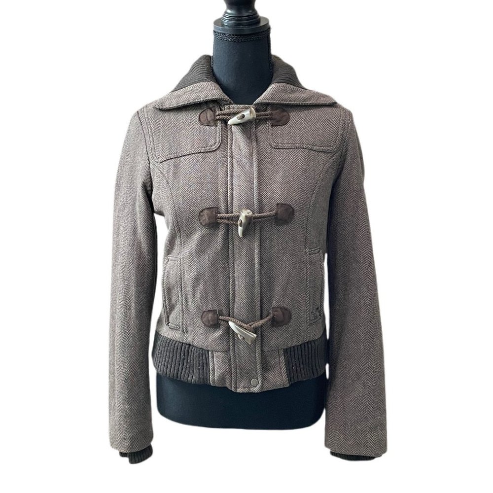 American Eagle Wool Blend Jacket Brown Women’s Size Small